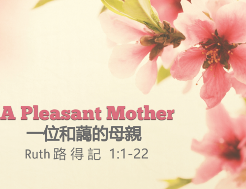 5/12 Mother’s Day Service 母親節崇拜: A Pleasant Mother 一位和藹的母親